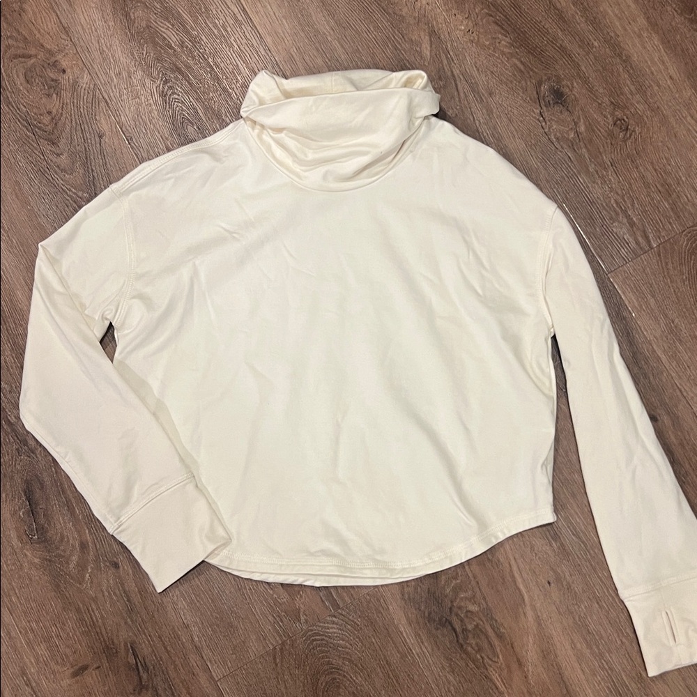 Cream Turtleneck Long Sleeve Top - size 10/12